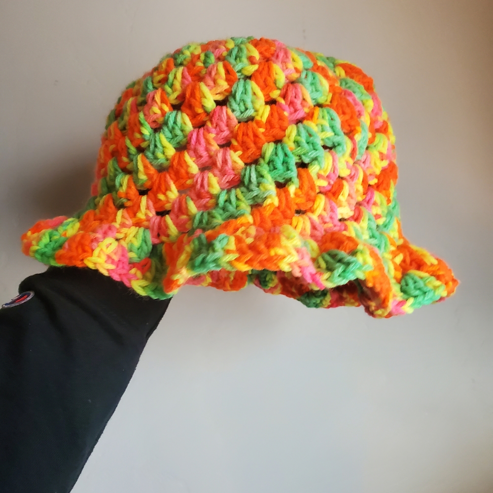 Colorful Crochet Bucket Hat